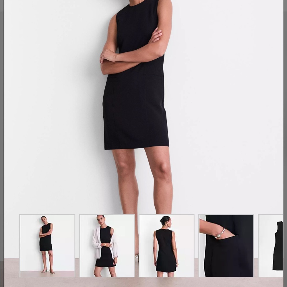 LOFT Versa SOLD OUT Crepe drape  Black Sleeveless Dress